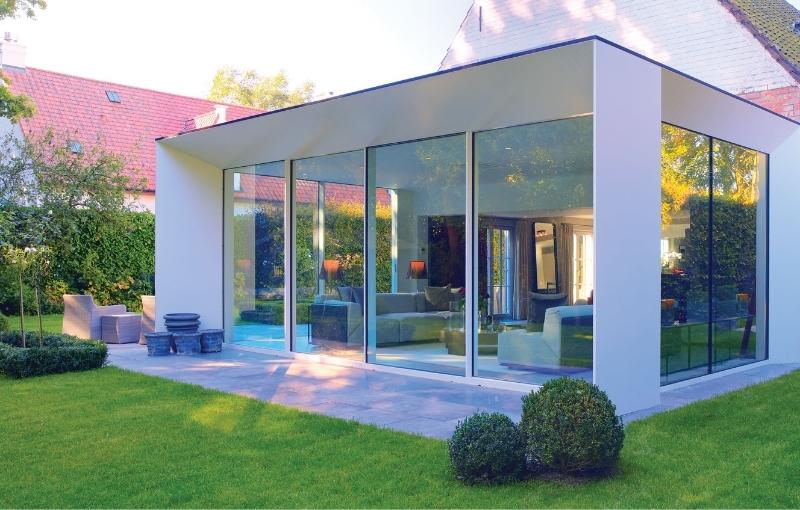 aluminium veranda met plat dak pauwels