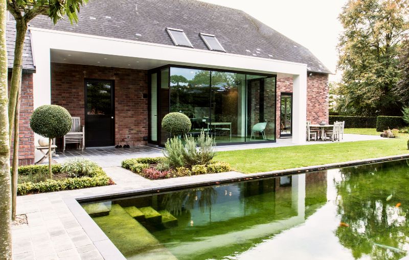 pauwels veranda met plat dak kreativ line cube